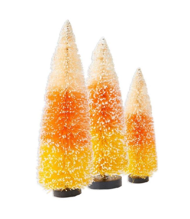 Candy Corn Bottle Brush Tree