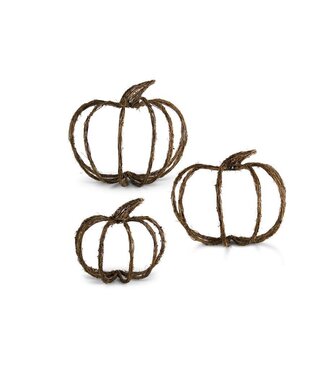 Grapevine Wall Hanging Half Pumpkin