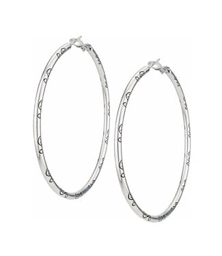 BRIGHTON Grande Charm Hoop Earrings Silver