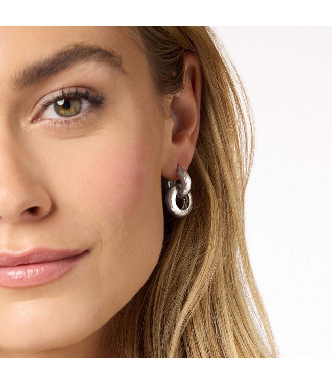 JULIE VOS Catalina 2-in-1 Earring Silver