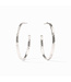 JULIE VOS Crescent Hoop Silver
