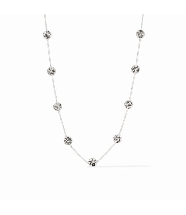JULIE VOS Valencia Delicate Station Necklace Silver
