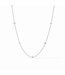 JULIE VOS Celeste Delicate Station Necklace Silver Cubic Zirconia