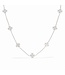 JULIE VOS Canterbury Delicate Station Necklace Silver