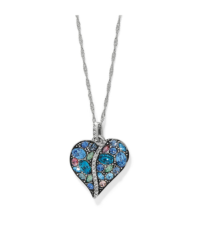 BRIGHTON Trust Your Journey Blues Heart Necklace