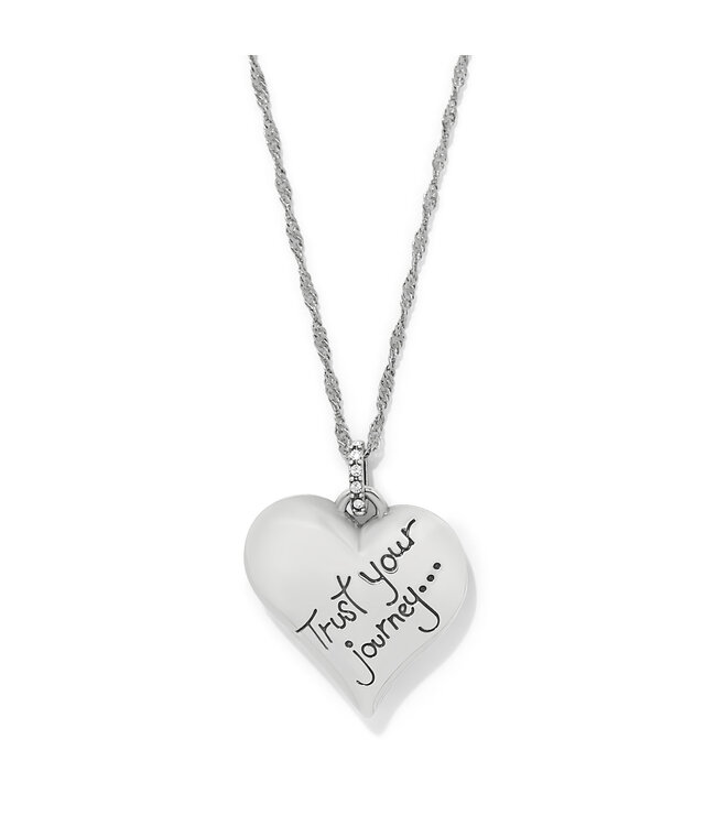 BRIGHTON Trust Your Journey Blues Heart Necklace