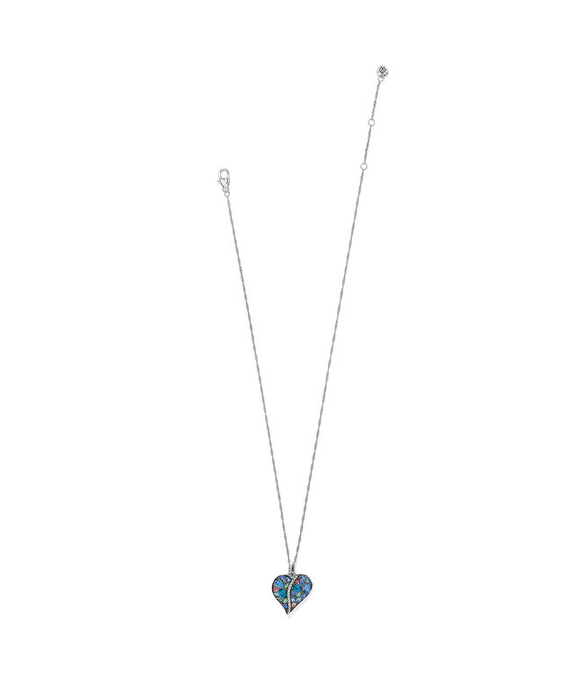 BRIGHTON Trust Your Journey Blues Heart Necklace
