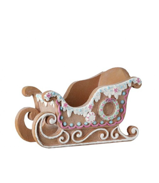 13" Resin Pastel Gingerbread Sleigh