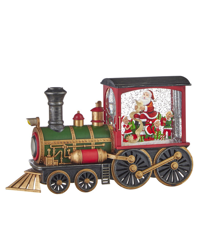12.25 inch Santa fts List Musical Lighted Water Train