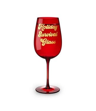 Holiday Survival Glass Full Bottle Wine Glass by Blush