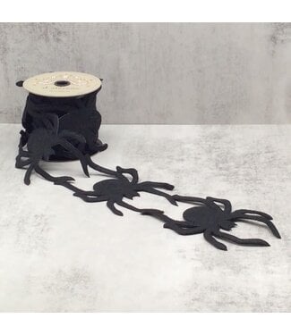 4” X 5yds Spider Garland, Black