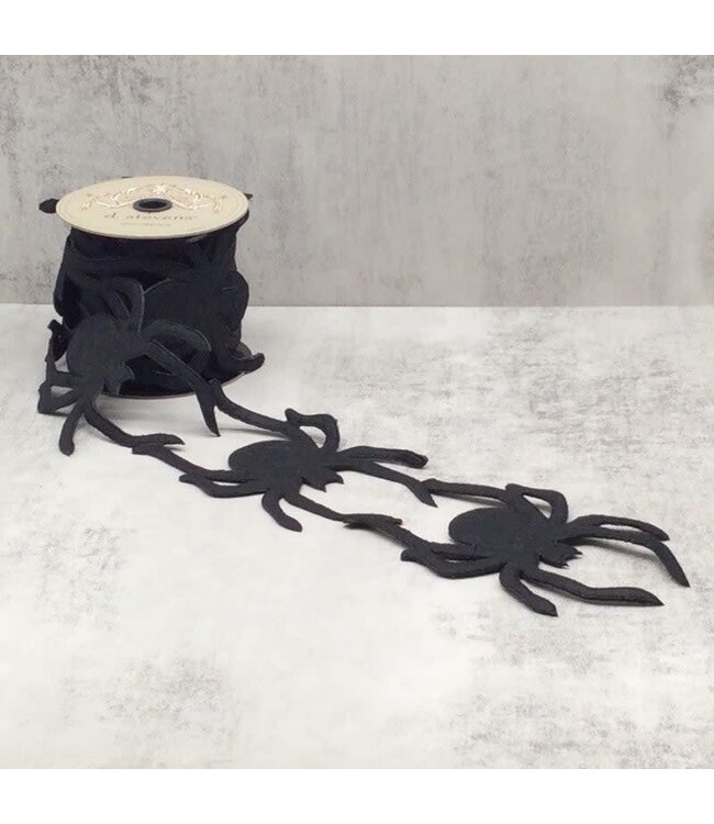 4” X 5yds Spider Garland, Black