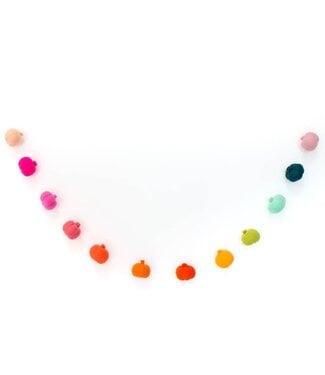 KAILO CHIC Rainbow Pumpkins Halloween Felt Garland