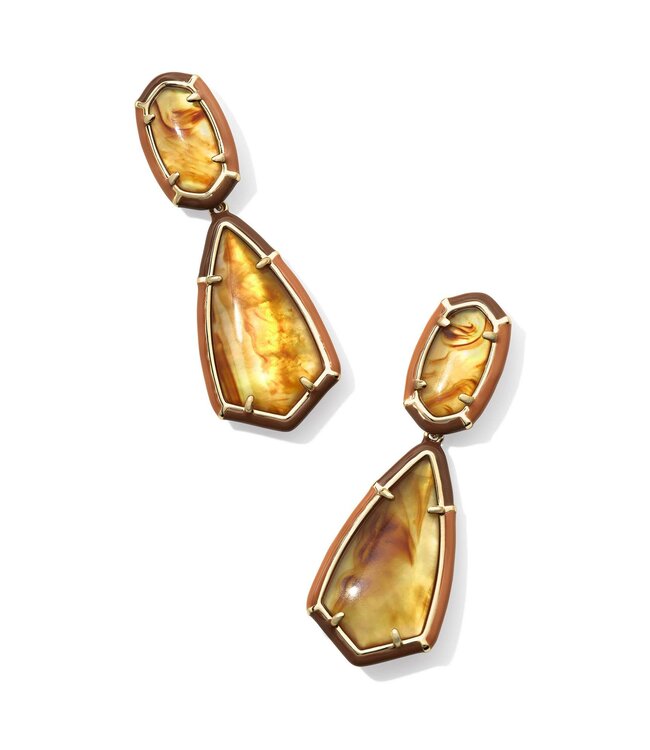 KENDRA SCOTT Camry Enamel Frame Statement Earrings