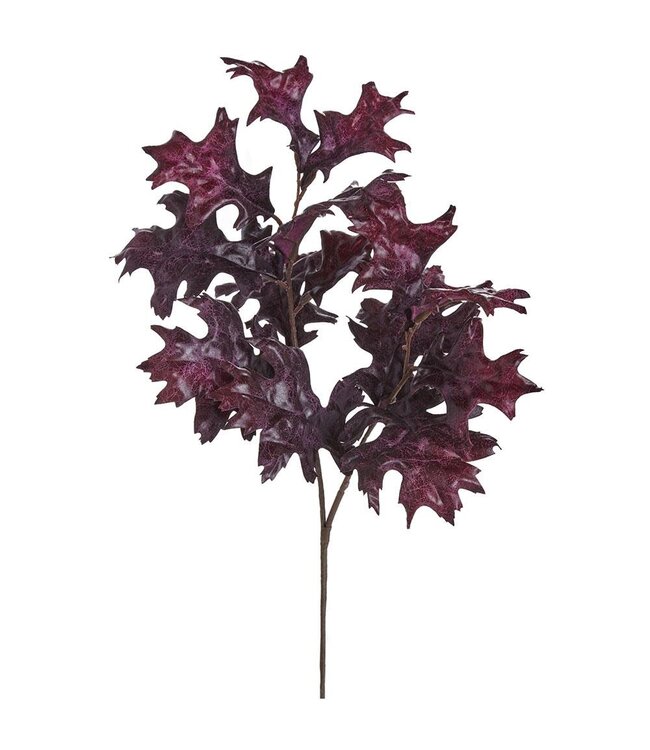 18" Oak Leaf Spray  Purple Two Tone