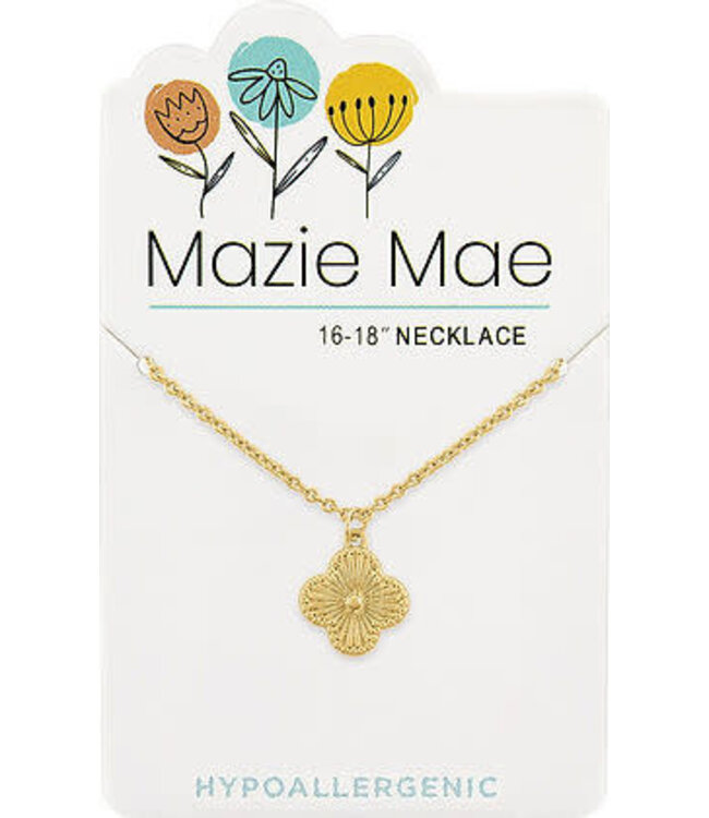 Gold Quatrefoil Mazie Mae Necklace