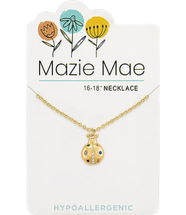 Gold Ladybug Mazie Mae Necklace