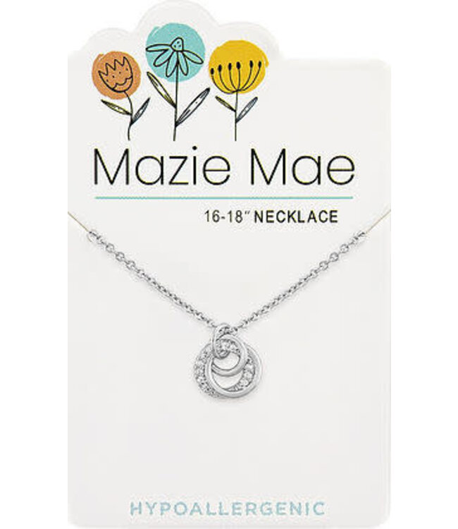 Silver Interlocking Circle Trio Mazie Mae Necklace