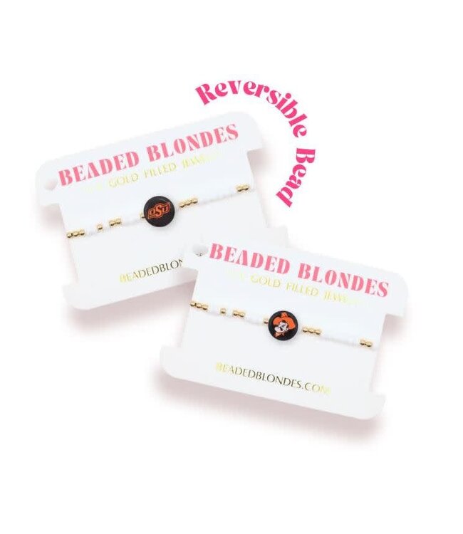 BEADED BLONDES OSU/Pokes Logo Bracelet