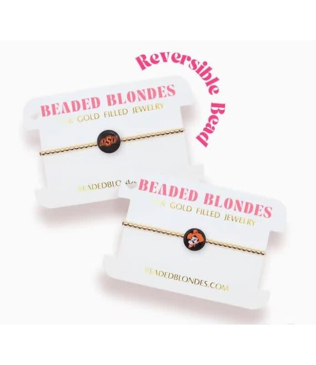 BEADED BLONDES OSU/Pokes Logo Bracelet