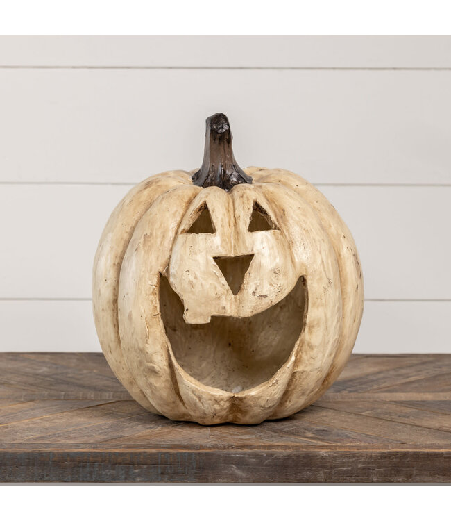 15" White Big Mouth Pumpkin