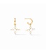 JULIE VOS Gumdrop Cross Hoop & Charm Earring