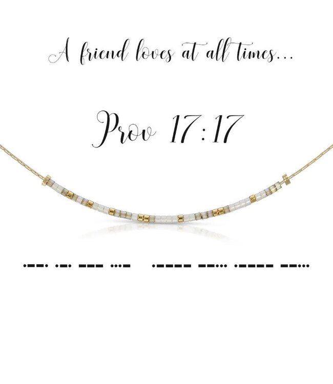 DOT & DASH Proverbs 17:17 Necklace