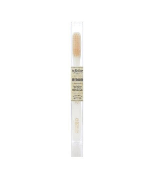 Natural Bristle Toothbrush - Medium Ivory