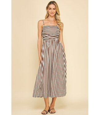 Kylee Striped Midi Dress