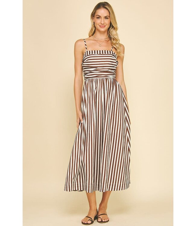 Kylee Striped Midi Dress