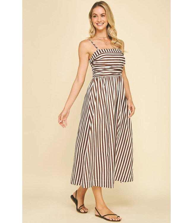 Kylee Striped Midi Dress