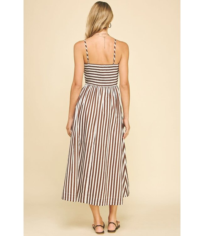 Kylee Striped Midi Dress