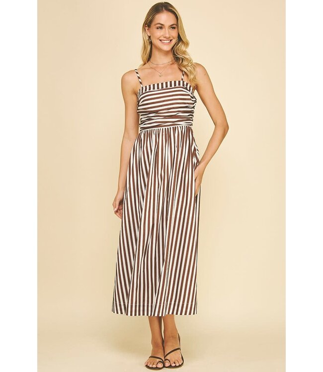 Kylee Striped Midi Dress