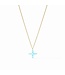 JULIE VOS Gumdrop Cross Delicate Necklace