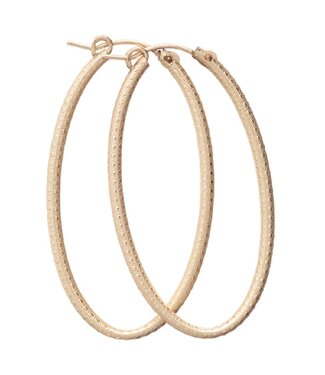 ENEWTON Oval Gold 2" Hoop - Textured