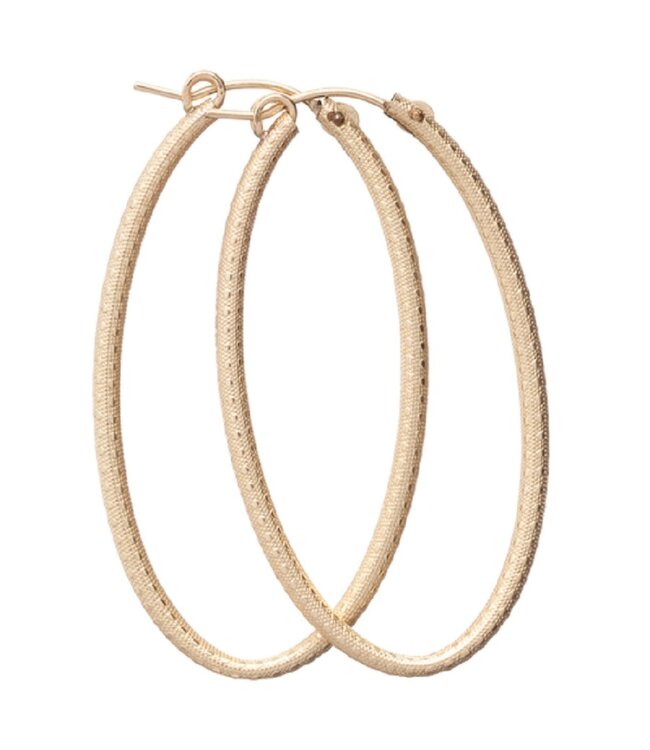 ENEWTON Oval Gold 2" Hoop - Textured