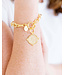 SUSAN SHAW Gold Intaglio Coin Bracelet