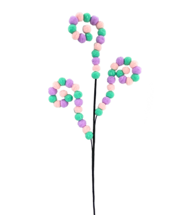 Felt Ball Spiral Curly Spray