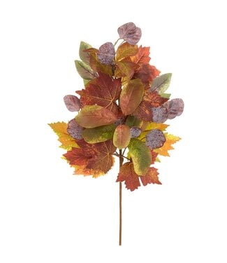 24" Maple/Eucalyptus Leaf Spray Fall