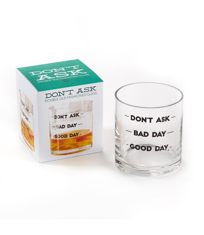Don't Ask Double Old Fashion Glass in Gift Box