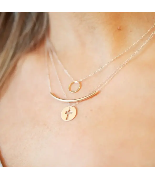 ENEWTON 16" Necklace Gold - Halo Gold Charm