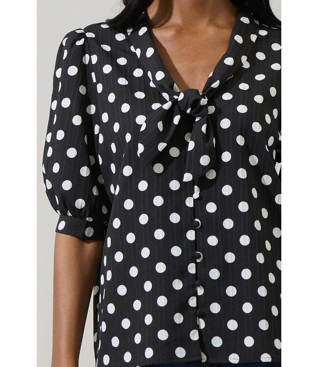 Bremen Dot Conley Button Down Blouse