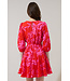 Darline Floral Collins Godet Mini Dress
