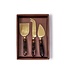 Tortoise Swirl Cheese Knives in Gift Box - Sold as Set