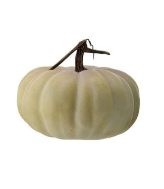 9"X5" LATEX HARVEST PUMPKIN W/VINE LIGHT GREEN