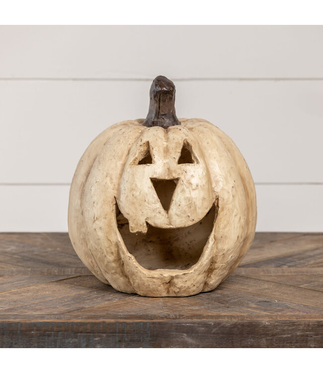 11" White Big Mouth Pumpkin