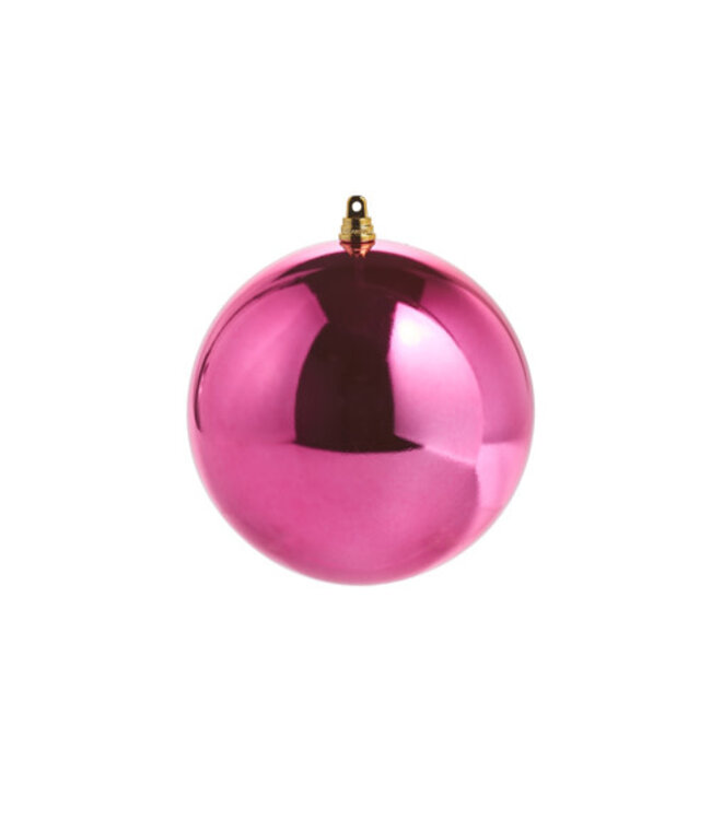 6" Shiny Fuchsia Ball Ornament