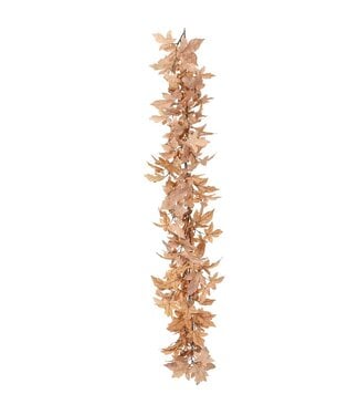 6" Maple Leaf Garland Tan