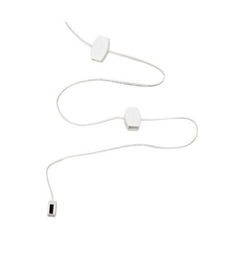 6' USB Power Extension Cord+ With White Wire and 6 Ports