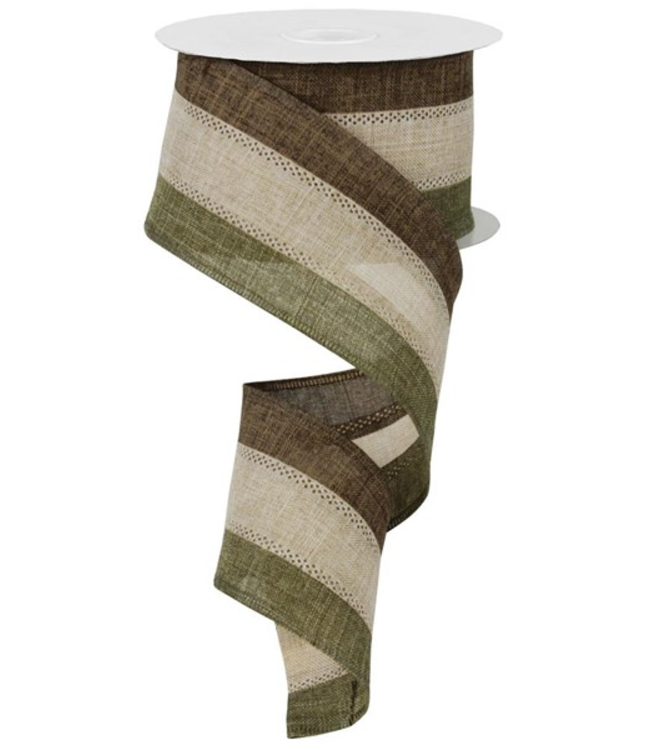 2.5"X10yd 3 Color 3 In 1 Royal Burlap Ribbon